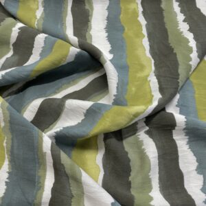 V54/DD -  Olive Brushed Stripes Viscose Blend - 70cm Piece