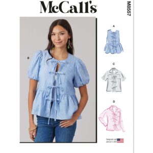 McCalls - M8557 Misses’ and Women’s Tie Blouse
