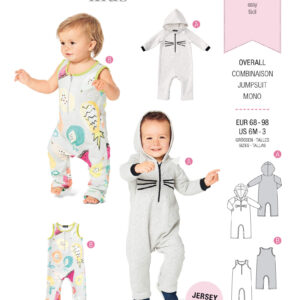 Burda Style Pattern - B9299 - Toddlers’ Jumpsuits With Variations