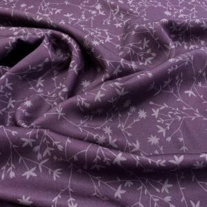 V31/EE Floral Sprigs Dusky Plum Viscose Twill (by Light and Lush)
