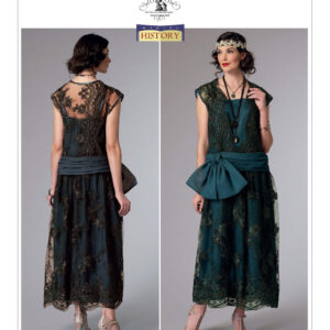 Butterick – B6399 Misses’ Drop-Waist Dress with Oversized Bow
