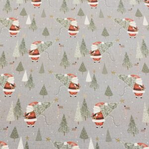 Chr44/EE - Father Christmas Cotton Panama