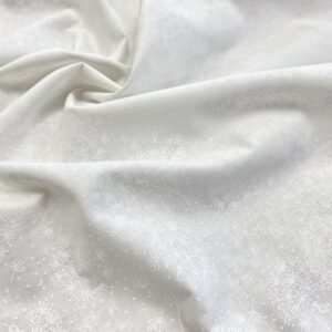 Whi04/EE - Muslin Prints - Dandelion Clocks White on White