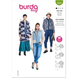 Burda Style Pattern - B5855 Misses’ Jacket & Coat