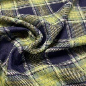 Su15/EE - Helly Green and Navy Check British Wool (Deadstock Abraham Moon)