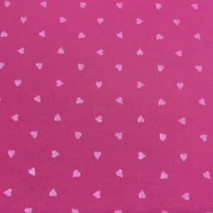 Fuchsia and White Heart Felt Sheet