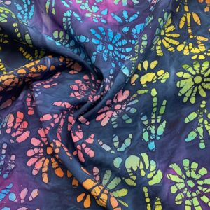 C18/FF - Multicoloured Daisy Cotton Batik