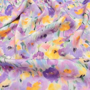 V19/FF - Springtime Floral Brush Viscose Satin