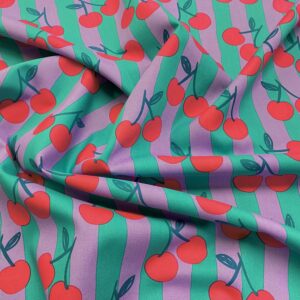 C33/FF - Cherry Stripes Cotton Poplin