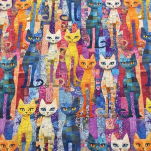 Ani12/FF - Sophisticat - Packed Quilt Cats