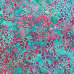 Bk06/FF - Jade Fern Marbling Batik
