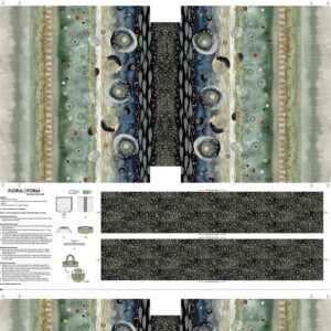 Pan06/FF - Flora and Form - Canvas Carry All/Tote Bag Panel