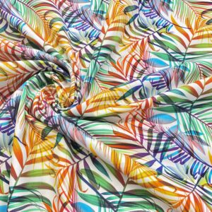 C59/FF - Rainbow Ferns Cotton Poplin (by Rose and Hubble)