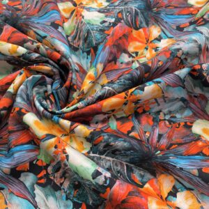 C58/FF - Tropic Blooms Cotton Poplin (by Rose and Hubble)