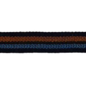 Web12/FF - Black, Blue and Brown Striped Webbing (20mm Wide)