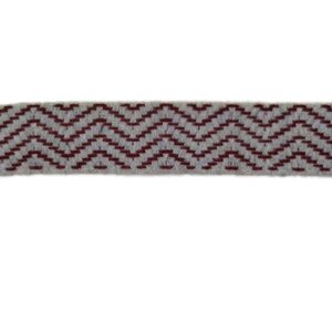 Web24/FF - Grey and Wine Chevron Striped Webbing (30mm Wide)