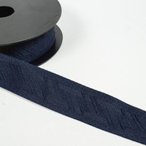 Web35/FF - Embossed Navy Webbing (30mm Wide)