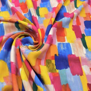 V44/FF - Brushstroke Brights Viscose by Little Johnny