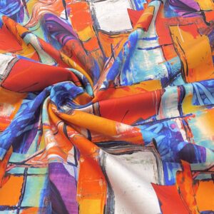 C79/FF - Artistic Block Costal Stretch Cotton