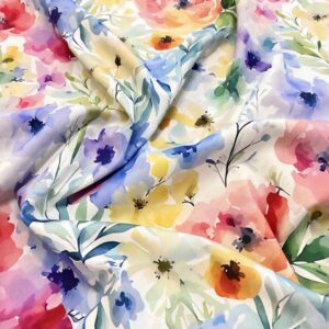 C81/FF - Watercolor Meadow Stretch Cotton Sateen