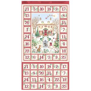 Chr02/GG - Country Christmas - Advent Red Calendar Panel