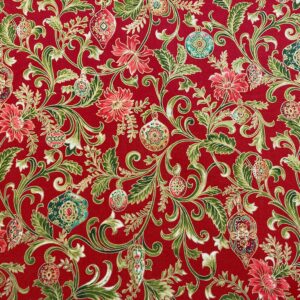 Chr09/GG - Merry Manor Metallic - Twinkling Vine Ornaments Crimson