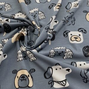 J02/GG - Puppy Portraits Cotton Jersey