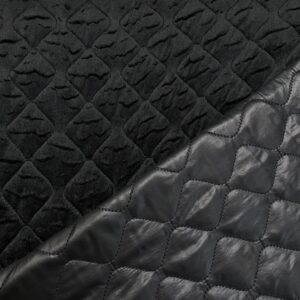P02/GG - Black Quilted Fur Polyester
