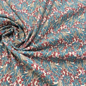 C25/GG - Vintage Teal Meadow Pima Cotton Lawn