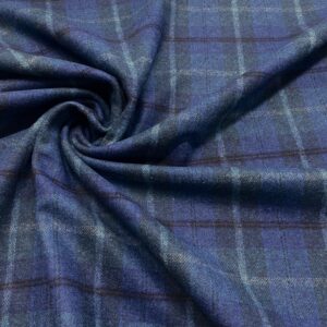 Su14/GG - Trio of Blue Check Wool Blend