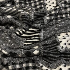P14/GG - Black Checkmate Fringe Polyester Coating